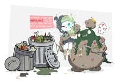 1boy 1girls captured captured_female confused curvy curvy_figure dialogue dirty dirty_clothing dirty_feet dirty_hair disgust disgusted disgusted_expression disgusted_look exposed_pussy fat_male female florida_man fly garbodor imminent_rape imminent_sex immobile in_love intentional_exposure interspecies jewel_on_forehead jewelry malé male meloetta nervous nervous_face pokemon pokemon_(species) pussy pussy_focus pussy_peek restrained scared scared_expression scared_female smile smiley_face stinky sudden_reveal tear tears tentacle text thick_thighs trash trash_can