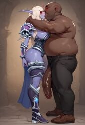 ai_generated ass banshee_(warcraft) big_ass big_breasts big_butt big_penis blue_skin breasts dark-skinned_male dark_ranger dark_skin elf elf_ears fat_man female forsaken grey_skin huge_cock interracial large_breasts large_penis male penis pointy_ears sex sylvanas_windrunner undead undead_(warcraft) warcraft world_of_warcraft