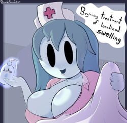 breasts davidsanchan ghost ghost_girl handjob lotion nurse nursing_handjob semen spooky&#039;s_house_of_jump_scares spooky_(shojs) tagme