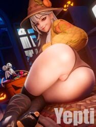 ass_focus fortnite halloween_costume lexa_(fortnite) lexa_hexbringer_(fortnite) pussy yepti