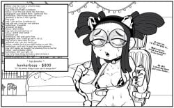 2020s 2024 2d bell bell_choker bell_collar blush bra_only buttplug buttplug_tail choker cow_headband cow_print cow_print_bra cow_tail deatthot donation_alert donation_message english_text female gamer_chair glasses hana_nakamura_(deatthot) imminent_insertion looking_away lube lube_bottle micro_bikini micro_bra monochrome monster_energy monster_energy_drink navel no_panties pubes sitting solo stream_chat streamer streaming sweating swirly_eyes talking_to_viewer twintails twitch twitch_thot