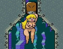 animated asphyxiation block breasts bubbles drowning naked no_sound princess_peach pussy super_mario_bros. super_mario_world trapped underwater zxtomatofan