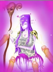 breasts clash_(series) clash_of_clans clash_royale cum ejaculation erection penis purple_hair uncensored witch_(clash_of_clans) witch_(clash_royale)