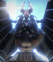 balls_bigger_than_penis bbw big_breasts breasts cleavage female huge_breasts macro mag_(warframe) overweight qzk_forte tagme thick_thighs warframe wide_hips