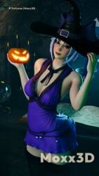 1girls 3d 3d_(artwork) 3d_model bare_shoulders big_breasts blender cleavage costume female female_focus female_only fortnite fortnite:_battle_royale fortnitemares glasses halloween halloween_costume huge_breasts jack-o'-lantern looking_at_viewer moxx3d persephone persephone_(fortnite) thick_thighs voluptuous voluptuous_female witch witch_costume witch_hat