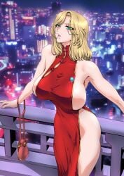 1girls against_surface against_wall amazon asian asian_clothing asian_dress balcony bare_arms bare_legs bare_shoulders bare_thighs beauty_mark beltorchika_irma big_breasts bimbo blonde_hair blue_eyes busty chinese_clothes chinese_dress cleavage dress eyelashes eyeshadow female female_focus female_only gundam handbag hi_res high_resolution highres hips large_breasts leaning_back lips lipstick long_dress looking_at_viewer makeup mature mature_female milf mobile_suit_gundam muscular_thighs nail_polish narrowed_eyes no_bra painted_nails pink_lips pink_lipstick pink_nail_polish pink_nails pinup pose posing sideboob skimpy skimpy_clothes skimpy_dress solo solo_female solo_focus standing thick_thighs thighs very_high_resolution voluptuous voluptuous_female wide_hips yuriai zeta_gundam