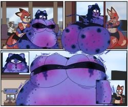 big_ass big_breasts blueberry_inflation breasts bubble_butt cleavage coleman12345 female furry huge_ass huge_breasts inflation thick_thighs wide_hips