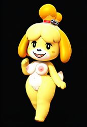 3d 3d_(artwork) ai ai_art ai_generated isabelle_(animal_crossing) novelai