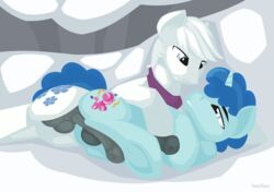 2015 animal_genitalia balls blue_fur blue_hair double_diamond_(mlp) duo erection friendship_is_magic fur hair horsecock hoverrover male my_little_pony party_favor_(mlp) penis white_fur white_hair yaoi