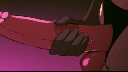 2d_animation alternate_version_available animated armwear black_armwear black_gloves female female_focus female_only fingernails flou gloves imminent_anal kono_subarashii_sekai_ni_shukufuku_wo! konosuba lesbian_sex lube offscreen_character pink_strap-on reupload strap-on uketsuke_succubus_(konosuba) yuri