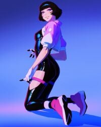 sasha yakovleva from cyberpunk (series) by ilya kuvshinov