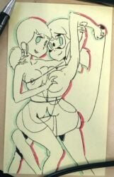 1girls 2girls ass breasts butt concept_art drawing eye_mask fanart female green_eyes hand_on_breast ladybug_(character) marinette_dupain-cheng miraculous:_tales_of_ladybug_and_cat_noir miraculous_ladybug naked naked_female nipples no_color nude nude_female official_art pen photography_(artwork) same_character sketch twintails twitter wilfried_pain wrapped_around_another wrapped_up yo-yo yoyo