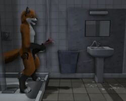 1boy 2013 3d animal_genitalia animal_penis animated anthro balls bathroom big_balls big_penis canine continuous_ejaculation cum cumshot darkfox46 equine_penis erection excessive_cum flared_penis fox h0rs3 horsecock infinite_cum male male_only mammal masturbation nude open_mouth orgasm penis shower solo standing