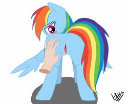 2015 animated anus ass ass_grab blush color cutie_mark disembodied_hand equine female feral friendship_is_magic hair hand_on_ass looking_back mammal mastgrr multicolored_hair my_little_pony pegasus pussy rainbow_dash_(mlp) rainbow_hair rear_view spread_pussy spreading wings