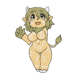 blush green_hair hair kemono no3512 pussy species_request