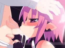 aggressive_female animated blowjob censored cum cum_in_mouth cum_inside deathlock-san deepthroat duo e.c.m.4 female male male/female no_sound oral penis pink_eyes pink_hair solo_focus tagme video zankuro