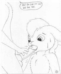 anthro balls fellatio furry lagomorph male mammal mike_sherman oral penis rabbit sex yaoi