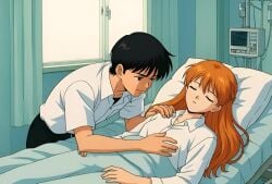 ai_generated animated asuka_langley_sohryu button_down_shirt hospital molestation neon_genesis_evangelion neopn_genesis_evangelion pervert rape shinji_ikari sleeping sound tagme the_end_of_evangelion unconscious unconscious_female video white_panties