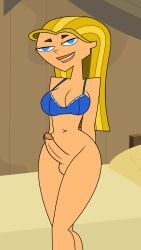 1futa 2d alternate_version_available balls big_breasts blonde_hair blue_eyes bra breasts erect_penis futanari lindsay_(tdi) long_hair looking_at_viewer penis thighs tjlive5 total_drama_island