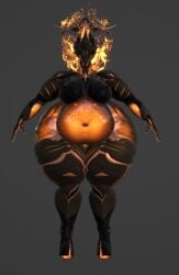 3d bbw big_ass big_breasts breasts bubble_butt cleavage ember_(warframe) ember_heirloom_(warframe) fat huge_ass huge_breasts overweight qzk_forte tagme thick_thighs warframe wide_hips