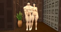 cuntboy cuntboy/male cuntboy_on_futa futa_on_cuntboy futanari intersex muscular muscular_cuntboy muscular_male sims4