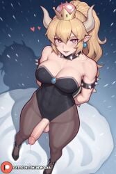 1futa ai_generated big_balls big_breasts blonde_hair bowsette cleavage cleavage_cutout cock_ring curvy curvy_figure futa_only futa_penis futadom futanari hourglass_figure huge_balls huge_breasts huge_cock large_penis light-skinned_futanari light_skin looking_at_viewer mario_(series) massive_penis newgenai snow solo_futa super_mario_bros. super_smash_bros. thick thick_legs thick_thighs veins veins_on_dick veiny veiny_penis voluptuous voluptuous_futanari winter