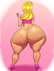 1girls aged_up ass big_ass blonde_hair bottom_heavy bottomless bubble_butt clothing dat_ass fat_ass female female_only heels huge_ass large_ass lola_loud massive_ass n-kosi png pussy rear_view shirt shoes solo the_loud_house thick_ass thick_thighs thunder_thighs wide_hips