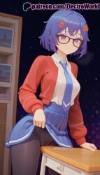 1female 1girls ai_generated blue_hair blush breasts camel_toe cameltoe curvaceous curvaceous_body curvaceous_female curvaceous_figure electroworld female female female_focus female_only glasses highres inviting_to_sex masturbation mila_(miside) miside mita_(miside) nude nude_female panties pleasure_face pleasured_female pov seductive seductive_female seductive_look seductive_pose see-through see-through_clothing solo solo_female solo_focus sweat sweatdrop sweaty_body table table_sex tights trembling trembling_for_pleasure uncensored voluptuous voluptuous_female wet wet_body wet_panties wet_pussy wet_skin