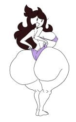 1girls almost_naked almost_nude ass beautiful bikini bikini_bottom bikini_top black_eyes breasts brown_hair female female_focus female_only gyatt huge_ass huge_breasts hyper_ass jaiden jaiden_animations jaiden_dittfach jaidenanimations looking_at_another looking_at_viewer looking_back open_mouth pulling pulling_clothing real_person tagme whispmuffin white_background white_body white_skin youtube youtuber