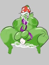 1futa anus areola areolae autofellatio balls big_balls big_breasts breasts erection futa_only futanari greaseyhair huge_cock humanoid humanoid_penis mario_(series) masturbation nipples penis piranha_plant plant plant_humanoid puffy_anus solo tagme