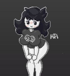 1girls big_breasts big_thighs blush blush breasts cute eyes eyes_open female female_focus female_only girl girly hellenqueenx huge_breasts huge_thighs jaiden jaiden_animations large_breasts large_thighs open_eyes pixel_(artwork) pixel_art thighs watermark