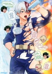 being_watched gay male muscular my_hero_academia public_nudity shouto_todoroki suiton yaoi