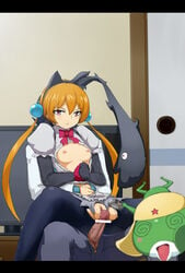 @_@ absurdres alisa_southerncross animal_ears blonde_hair bondage bow camera cat_ears censored elbow_gloves female gloves grinding hairband hands_tied highres hinata_fuyuki hu_sea keroro keroro_gunsou letterboxed long_hair nipples open_clothes outercourse pantyhose penis pink_eyes pussy pussy_juice skirt tied_hair torn_clothes torn_pantyhose twintails unzipped very_long_hair