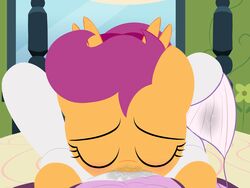 cunnilingus dtcx97 duo equine female feral friendship_is_magic fur hair horn horse mammal my_little_pony oral oral_sex orange_fur pegasus pony purple_hair pussy_juice scootaloo_(mlp) sex sweetie_belle_(mlp) unicorn vaginal_penetration white_fur wings young yuri