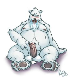 anthro areola balls barefoot bear beartic blush breath claws cum cum_on_balls cum_on_ground cum_on_penis erection fur icicle looking_down male male_only mammal moobs navel nintendo nipples nude omegaro one_eye_closed open_mouth orgasm overweight pawpads paws penis pokemon polar_bear sharp_claws sharp_teeth solo teeth toe_claws tongue tongue_out uncut video_games