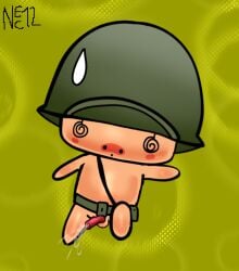 1boy @_@ accidental_cumshot accidental_exposure accurate_art_style anthro blush chibi cum cumshot dick dick_out exposed exposed_dick exposed_penis hands-free helmet male male_only military military_hat military_helmet military_uniform mura:_military_pigs mura_(mmp) nec-12 penis_out pig pig_nose pig_penis pig_tail soldier soldier_helmet solo solo_male watermark