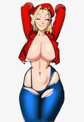 1girls ai_generated cammy_white cleavage cowboy_shot hip_dips hips hourglass_figure huge_breasts perfect_body ripped_clothing ripped_pantyhose slim_waist solo ssktch street_fighter tagme thick_thighs