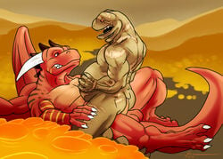 2boys alien anal cave cum dragon excessive_cum gold halo halo_(series) hoard inflation jarek jathiros male male/male male_only male_sangheili_(halo) riding sangheili size_difference uece_modar video_games