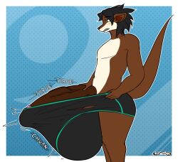 1boy 2020s 2024 2d 2d_(artwork) anthro anthro_only black_clothing black_hair blush booty_shorts bottom_heavy_femboy brown_eyes brown_fur ch0c0novawaffle circumcised curvy curvy_figure curvy_hips ear flat_colors fur furry furry_male furry_only giant_balls giant_penis hi_res highres hyper hyper_balls hyper_genitalia hyper_penis male male_focus male_only mammal max_(2themax) open_mouth original original_character otter pecs pinup ripped_clothing ripped_shorts river_otter sea_otter short_hair simple_background solo solo_anthro solo_focus solo_male standing tearing_clothes teeth thick_thighs thighs throbbing_penis