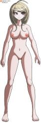 ahoge akamatsu_kaede artist_name bare_arms bare_hips bare_legs bare_shoulders bare_stomach barefoot blonde_hair breasts closed_mouth collarbone completely_nude danganronpa danganronpa_(series) danganronpa_v3 danganronpa_v3:_killing_harmony eroeiyuu eyebrows eyelashes feet female female_focus fortissimo full_body gluteal_fold hair_ornament highres large_breasts long_hair musical_note musical_note_hair_ornament navel nipples nude nude_filter official_art patreon_username purple_eyes pussy signature simple_background smile solo solo_focus standing third-party_edit toes transparent_background