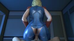 animated blonde_hair dc dc_comics injustice_2 kara_zor-el pov reverse_cowgirl_position sfm skeletron27 sound source_filmmaker supergirl tagme video