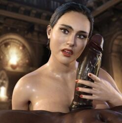 3d dark-skinned_male dark_skin interracial nordfantasy padme_amidala partial_male star_wars sucking_penis