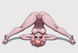 ai_generated anus armpits ashido_mina ass barefoot black_sclera bones breasts buttocks colored_sclera colored_skin completely_nude feet female female_only full_body grey_background grin horns jack-o'_pose kneepits large_breasts legs looking_at_viewer medium_breasts mina_ashido my_hero_academia navel nipples nude perineum pink_hair pink_skin presenting sexy_pose short_hair shounen_jump simple_background smile soles solo spread_legs teen teen_girl teenage teenage_girl teenager thighs toes top-down_bottom-up uncensored upside-down vagina white_background yellow_eyes