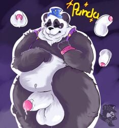 balls black_fur closed_eyes cock dick fat fat_man fat_penis furry furry_male genitalia just_dance just_dance_2017 male male_only nervious obesity only overweight overweight_male panda panda_(just_dance) panda_bear penis testicles white_fur