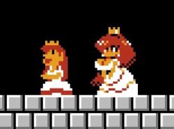 1girls animated artist_request bouncing_breasts dress huge_breasts mario_(series) mario_bros mario_bros._(game) pixel_art princess_peach princess_peach_sprite_redraw_(meme) retro_artstyle side-by-side tagme video