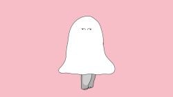 1girls ass breasts chunkiroll covering embarrassed female ghost_costume loona_(chunkiroll) nude tagme video