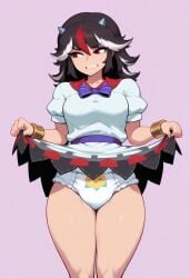 ai_generated angry diaper gritted_teeth presenting seija_kijin shy touhou