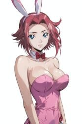 1girls ai_generated code_geass kallen_stadtfeld kyabakurabakufu_(style) large_breasts playboy_bunny red_hair shoppy