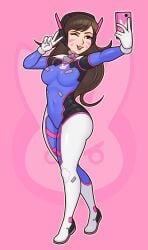 acstlu bodysuit cute_girl d.va selfie