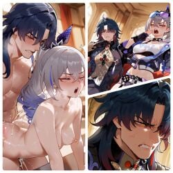 1boy 1boy1girl 1girls ai_generated angry angry_expression angry_face angry_sex ass bedroom bent_over black_hair blade_(honkai:_star_rail) civitai couple cum cum_in_pussy decensored defeated defeated_heroine dick doggy_style dominant dominant_male female forced gamer_girl goggles_on_head gradient_hair hair hair_ornament hair_ribbon hate_sex hetero_sex honkai:_star_rail honkai_(series) hoyoverse indoors_sex instant_loss male male/female mihoyo mocking muscular muscular_male naked nipples penetration penile_penetration penis_in_pussy petite petite_body sex sex_from_behind silver_hair silver_wolf_(honkai:_star_rail) size_difference small_breasts spanking straight table tall uncensored vaginal_penetration